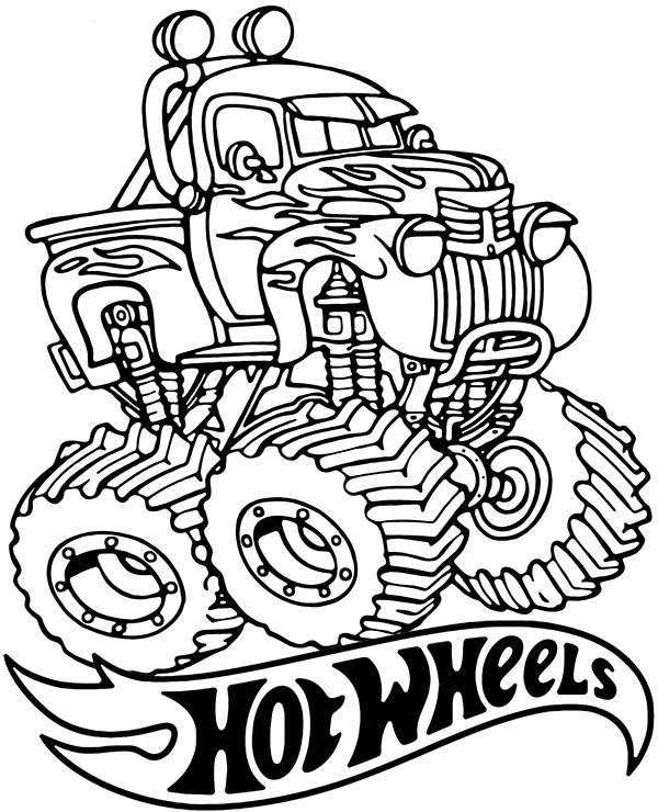 Printable Hot Wheels Monster Truck Coloring Pages