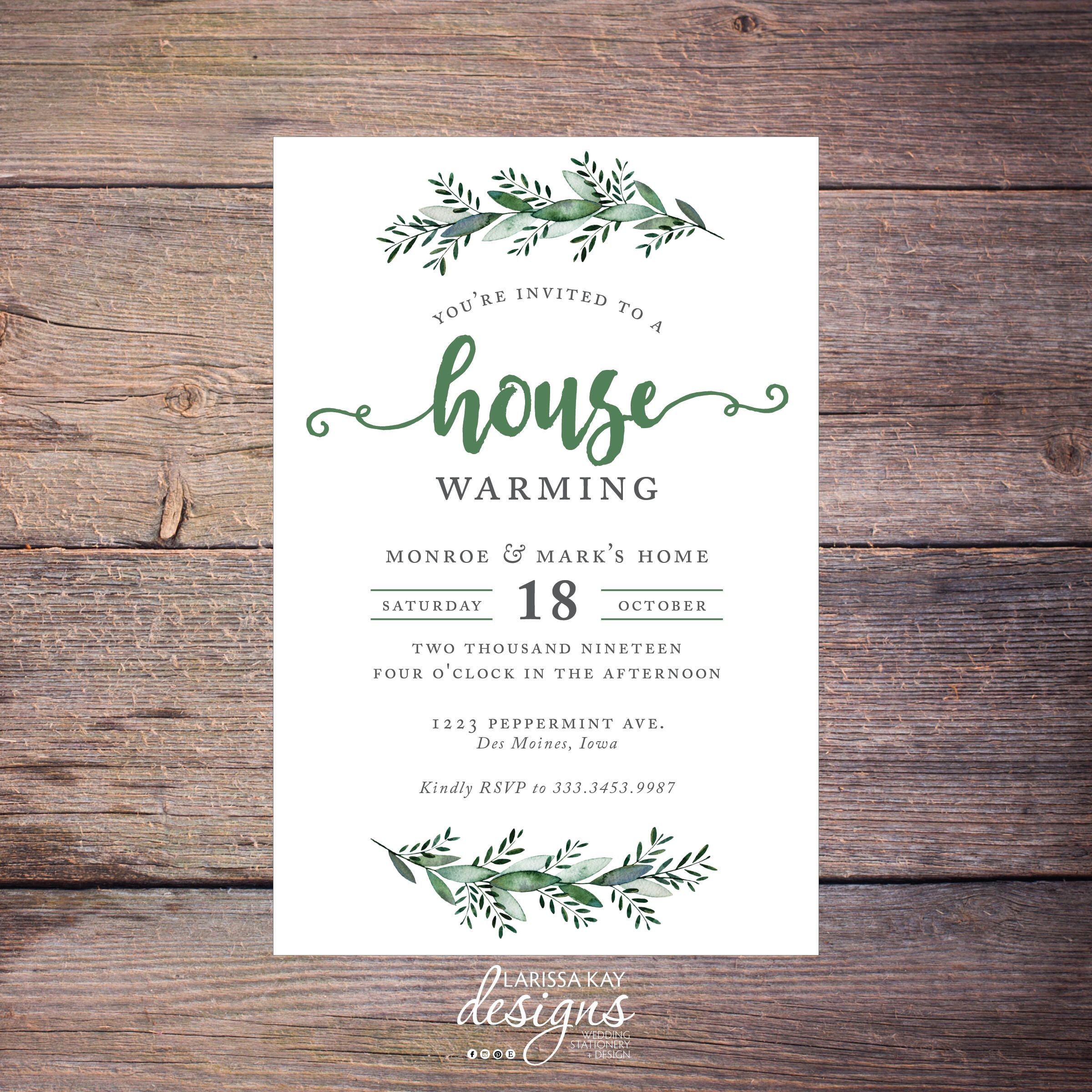 Printable House Warming Invitation