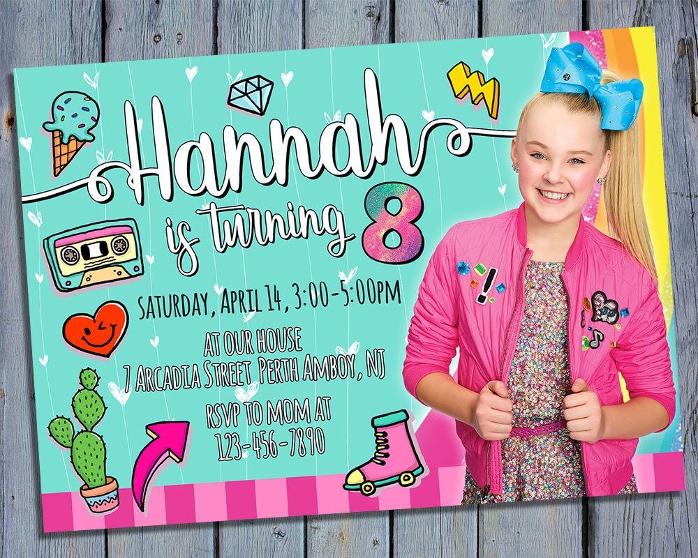 Printable Jojo Siwa Birthday Invitations Templates Free Printable 