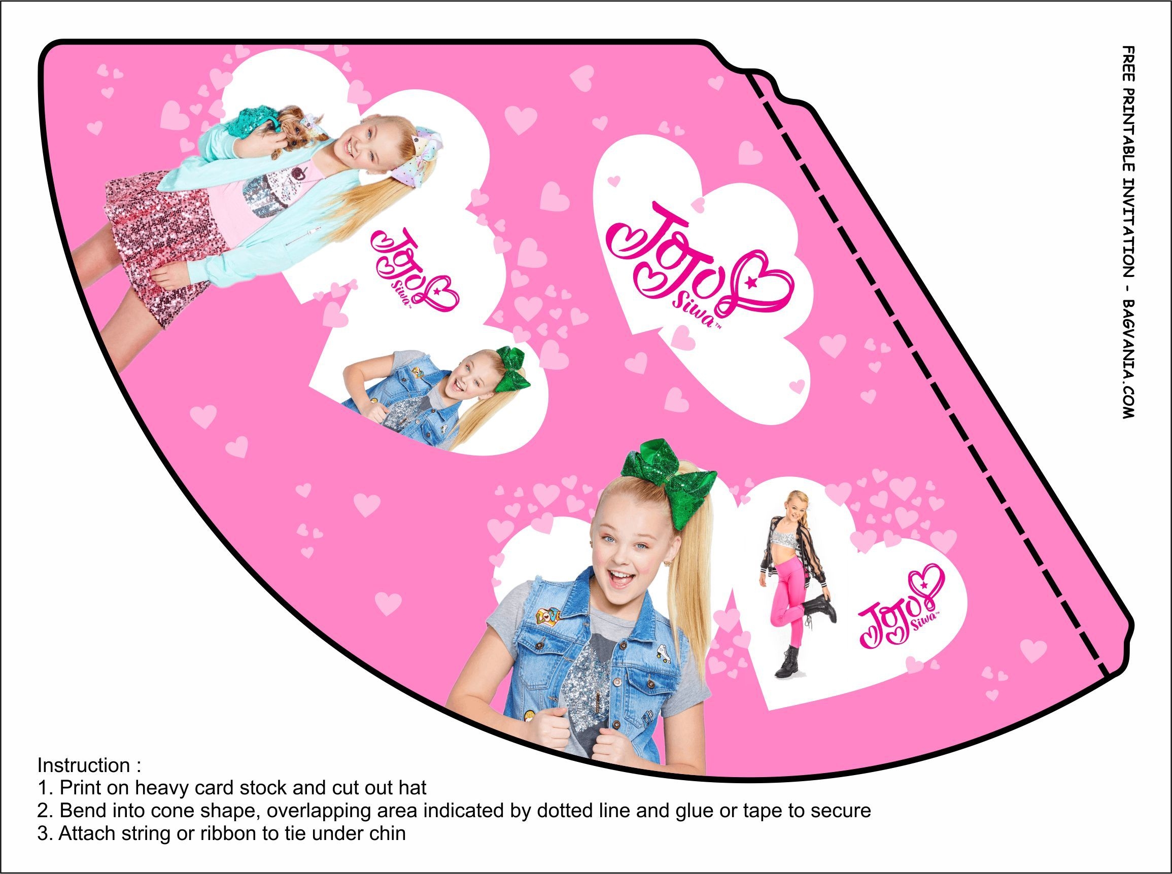 Printable Jojo Siwa Birthday Invitations Templates Free Printable 