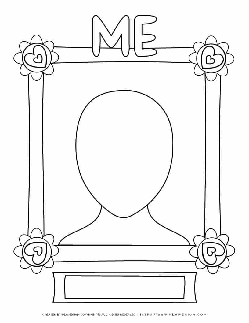 Printable Kindergarten Self Portrait Template Free Printable