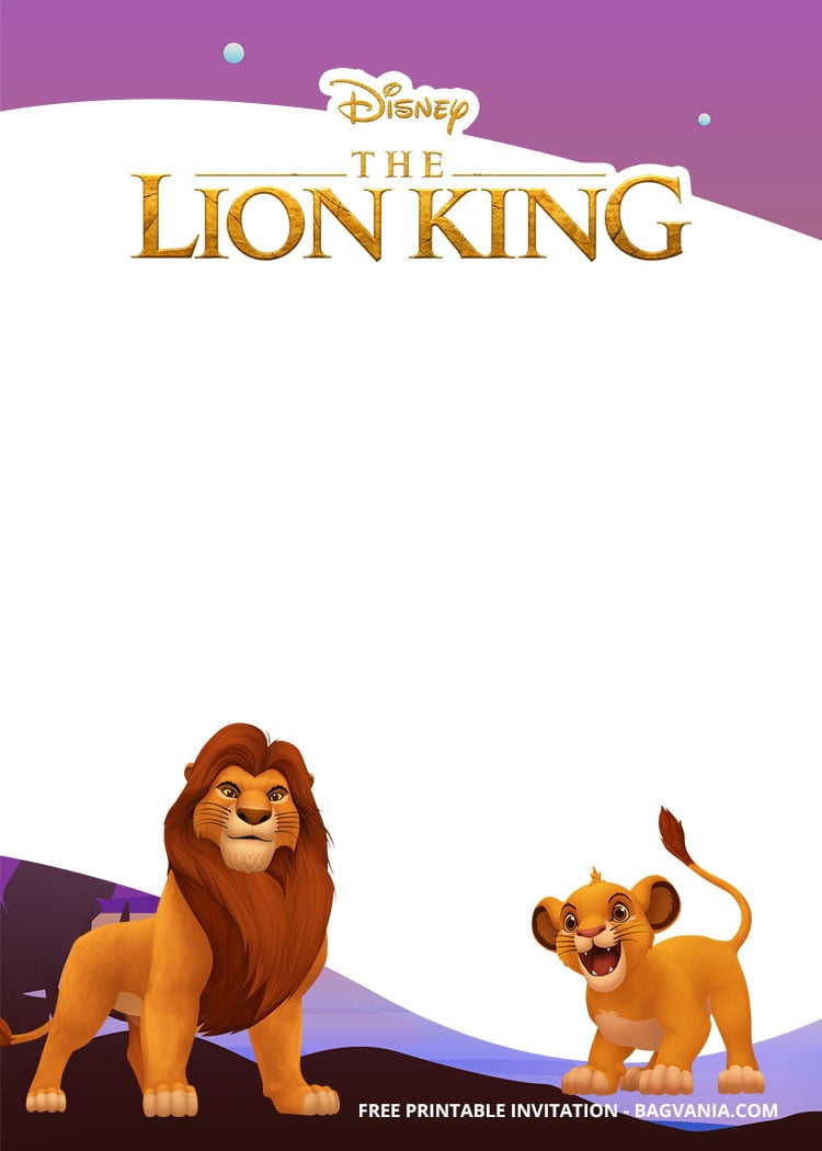 5th grade birthday card lion king printable