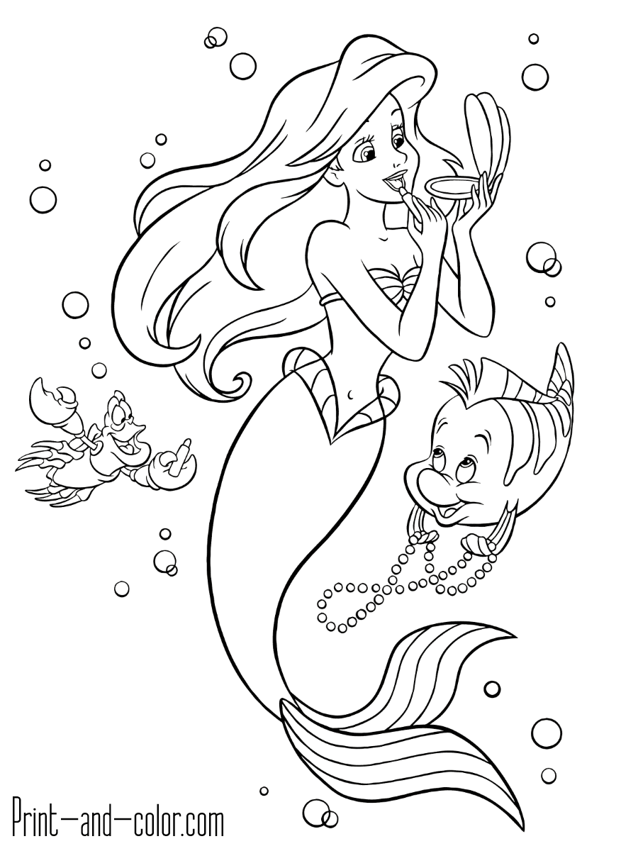 Printable Little Mermaid Coloring Pages