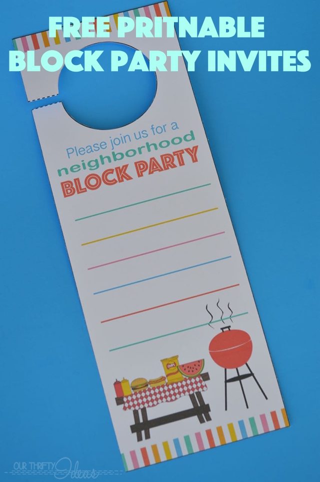 Printable Neighborhood Block Party Invitation Template Free Printable