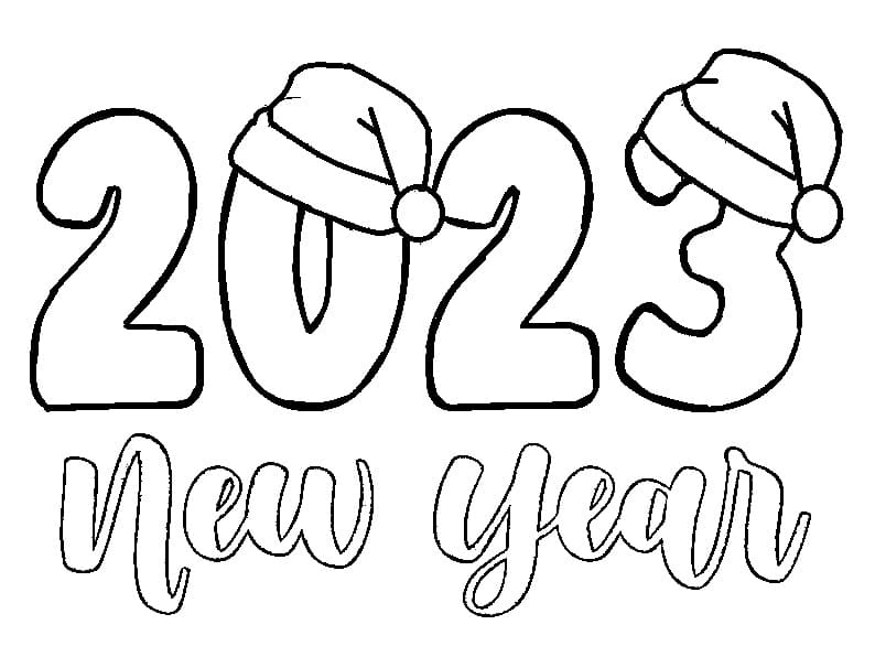 Printable New Year 2023 Coloring Page Free Printable Coloring Pages 