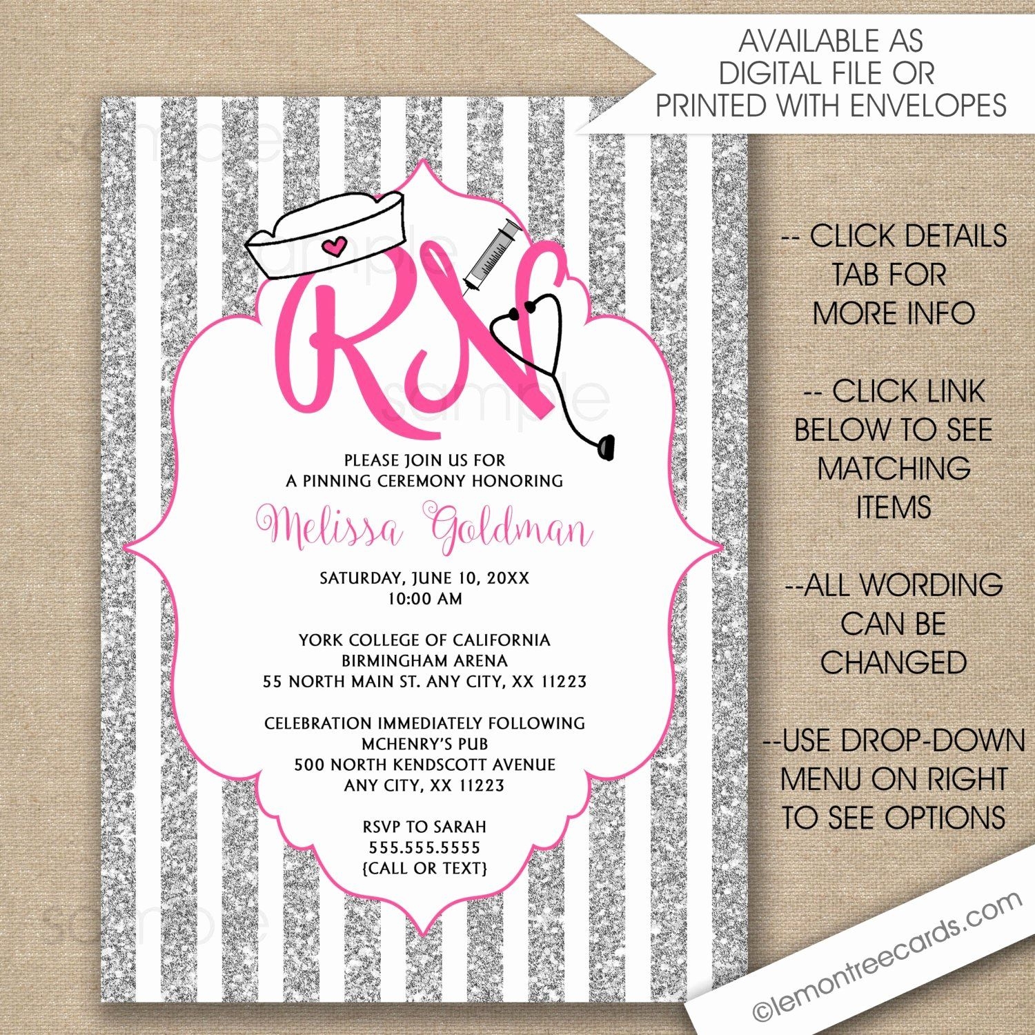 Printable Nursing Graduation Invitation Templates Free FREE Printable 