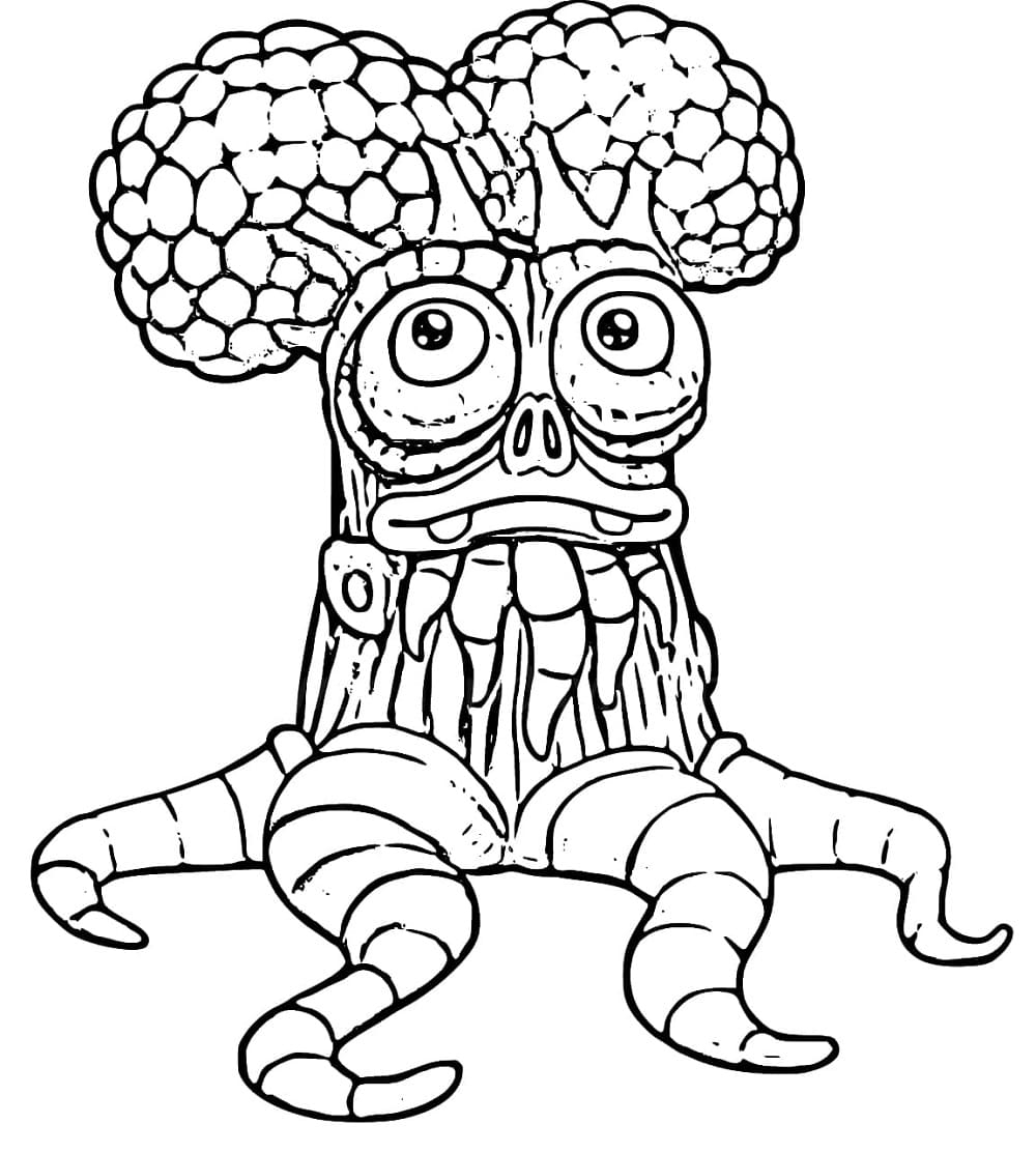 Printable Oaktopus From My Singing Monsters Coloring Page Free