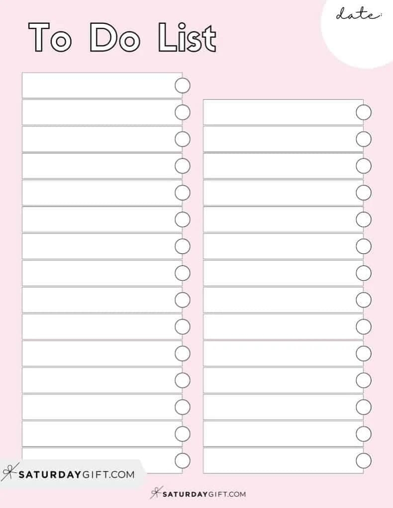 to do list template printable free