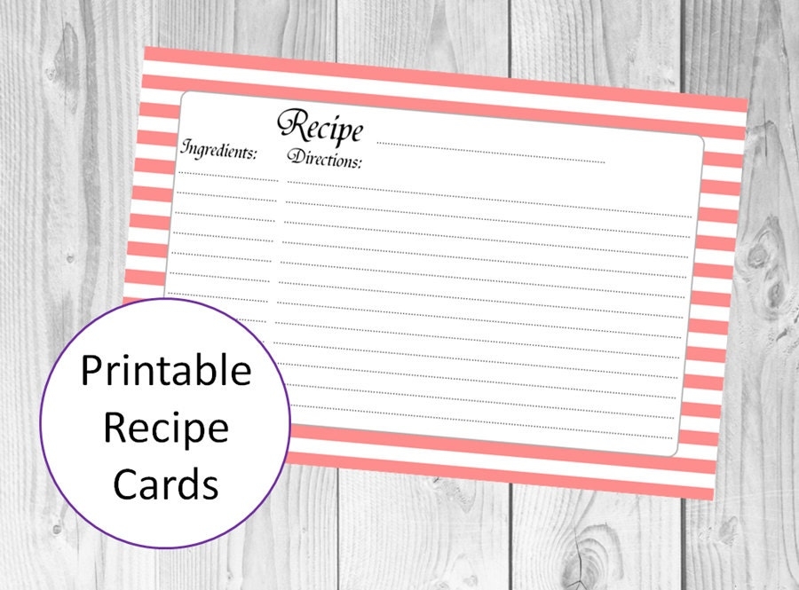Printable Recipe Cards 4x6 Polemodel