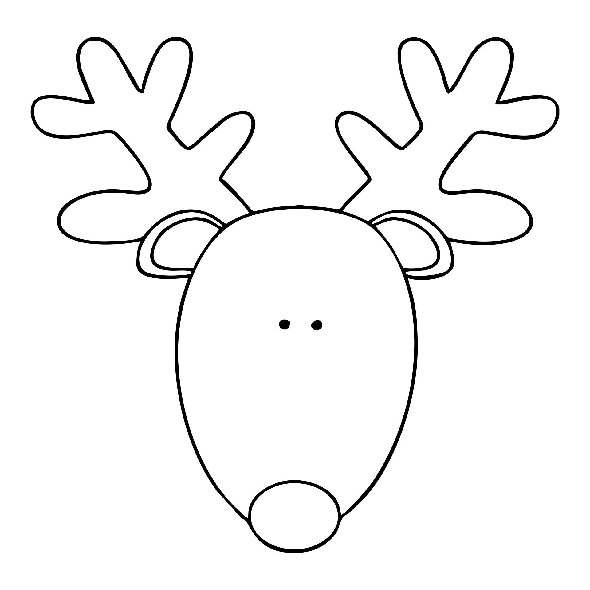 Printable Reindeer Template Printable Calendars AT A GLANCE