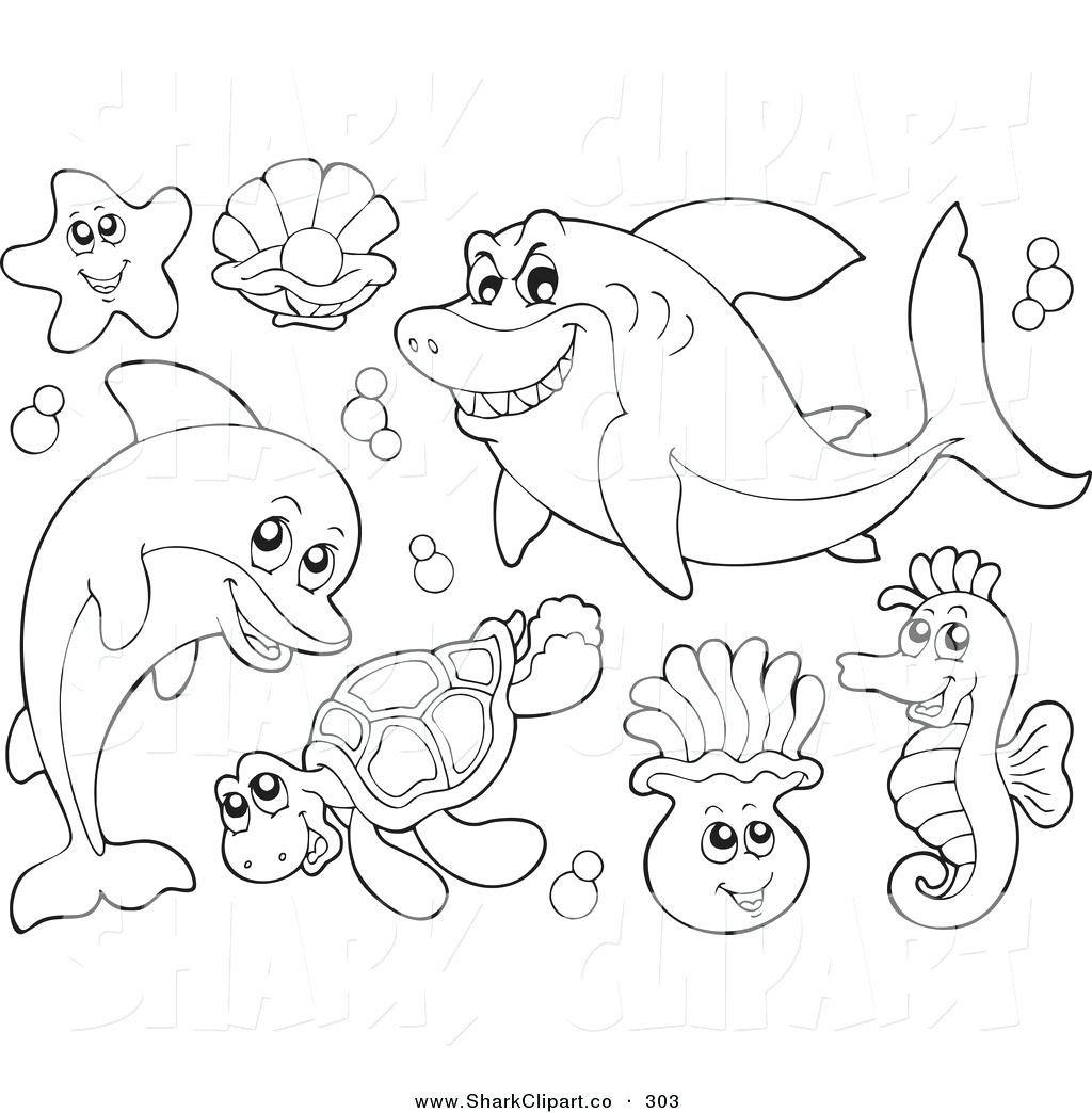 free printable sea animals coloring pages