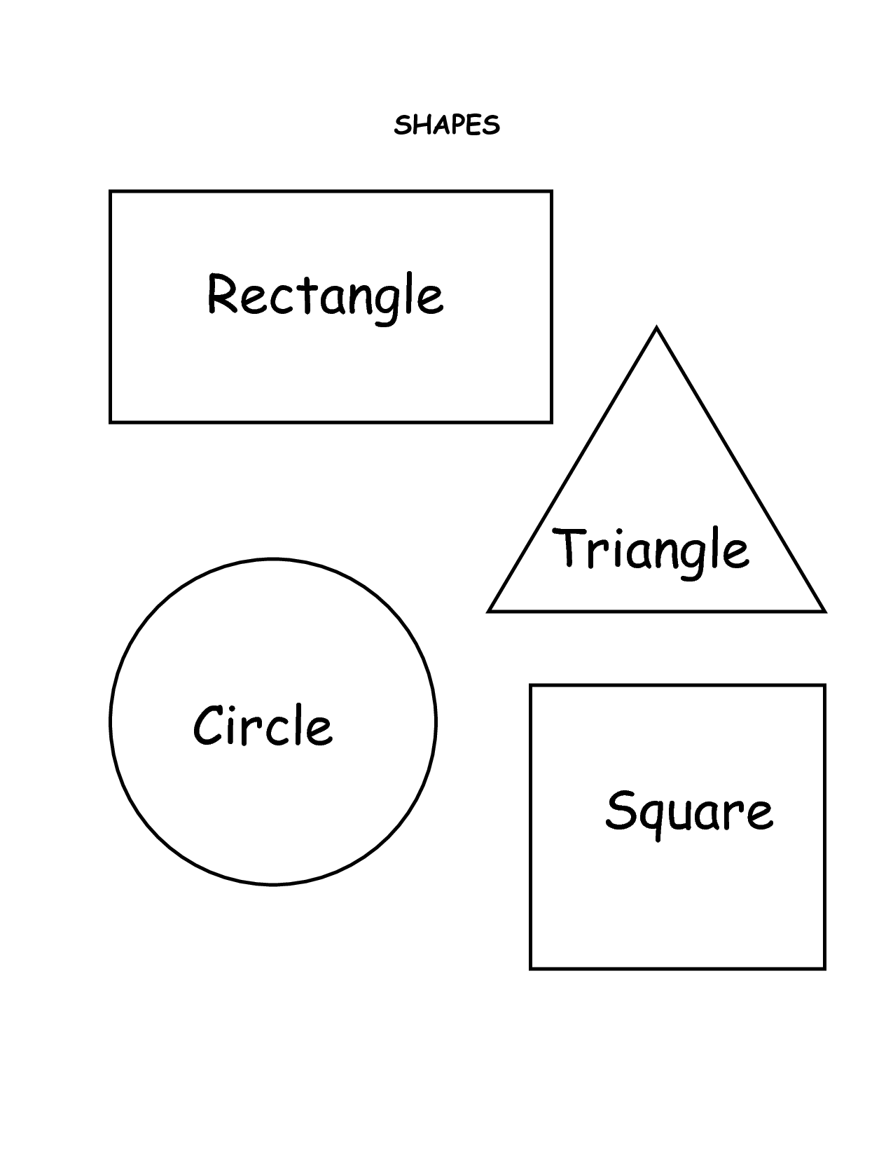 Printable Shapes Coloring Pages