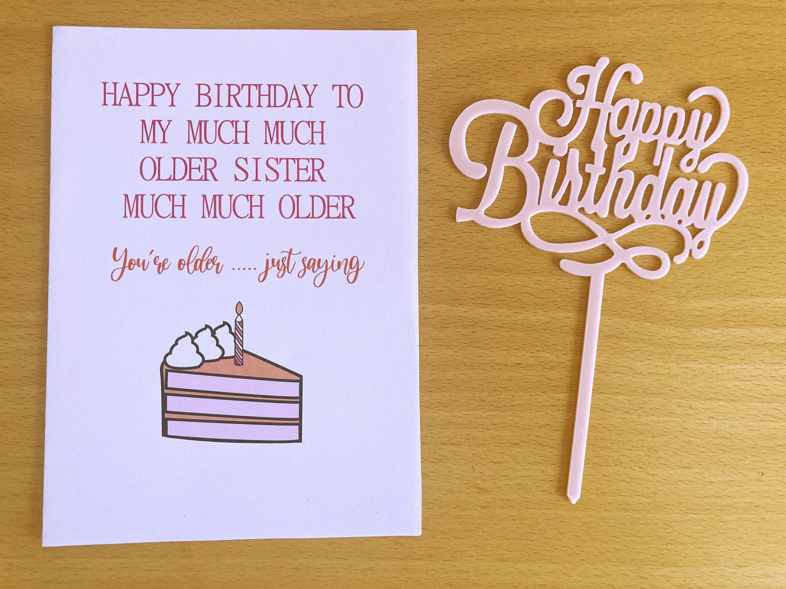 Printable Sister Birthday Card Older Sister Card Sister Birthday 