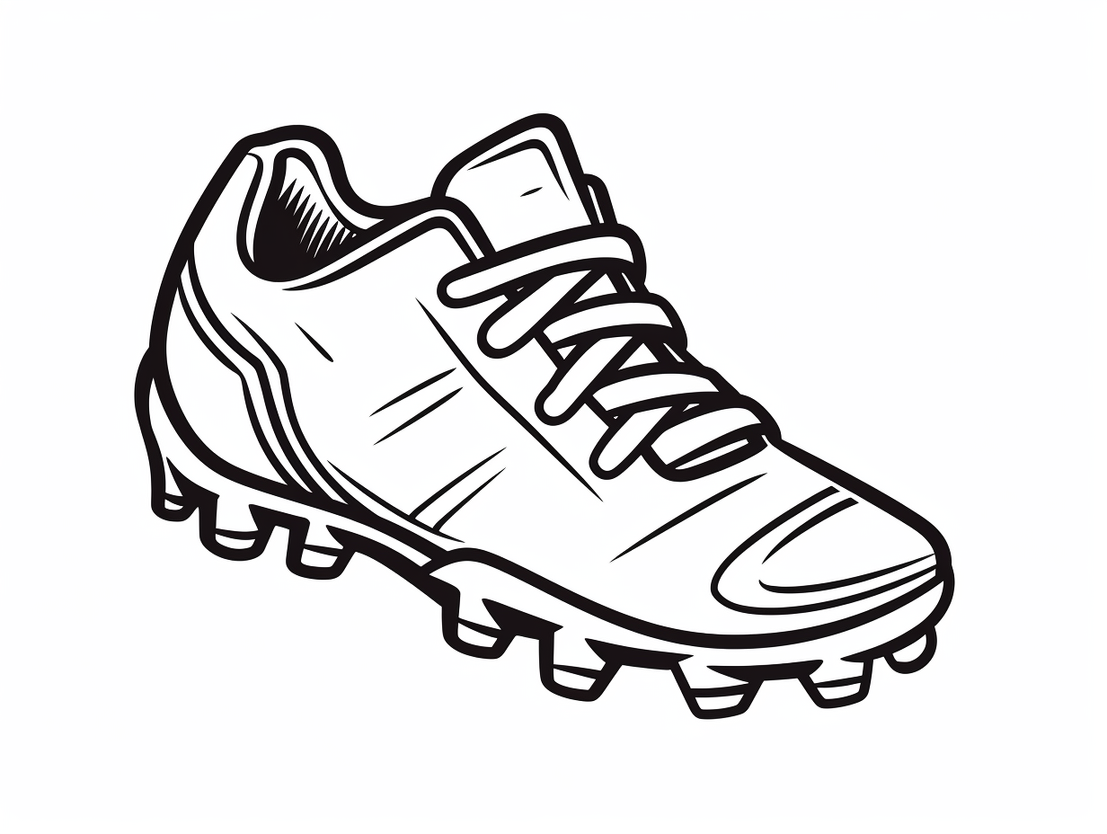 Printable Soccer Cleats To Color Coloring Page