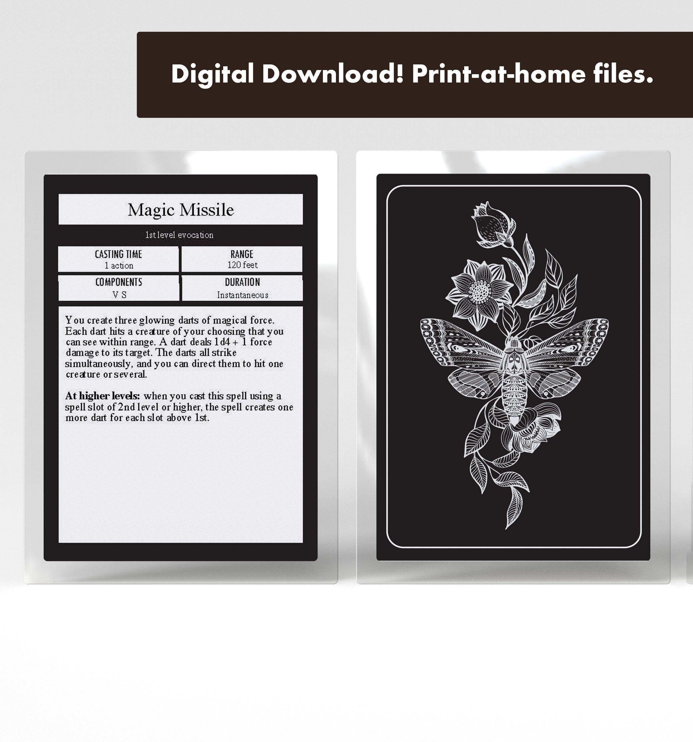Printable Spell Cards 5e Printable Cards