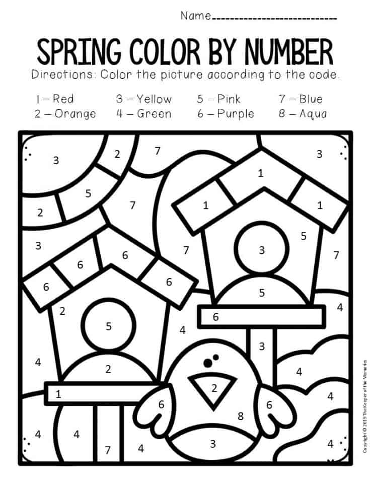 printable spring pictures to color