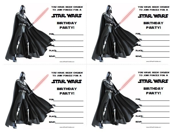 Printable Star Wars Party Invatation