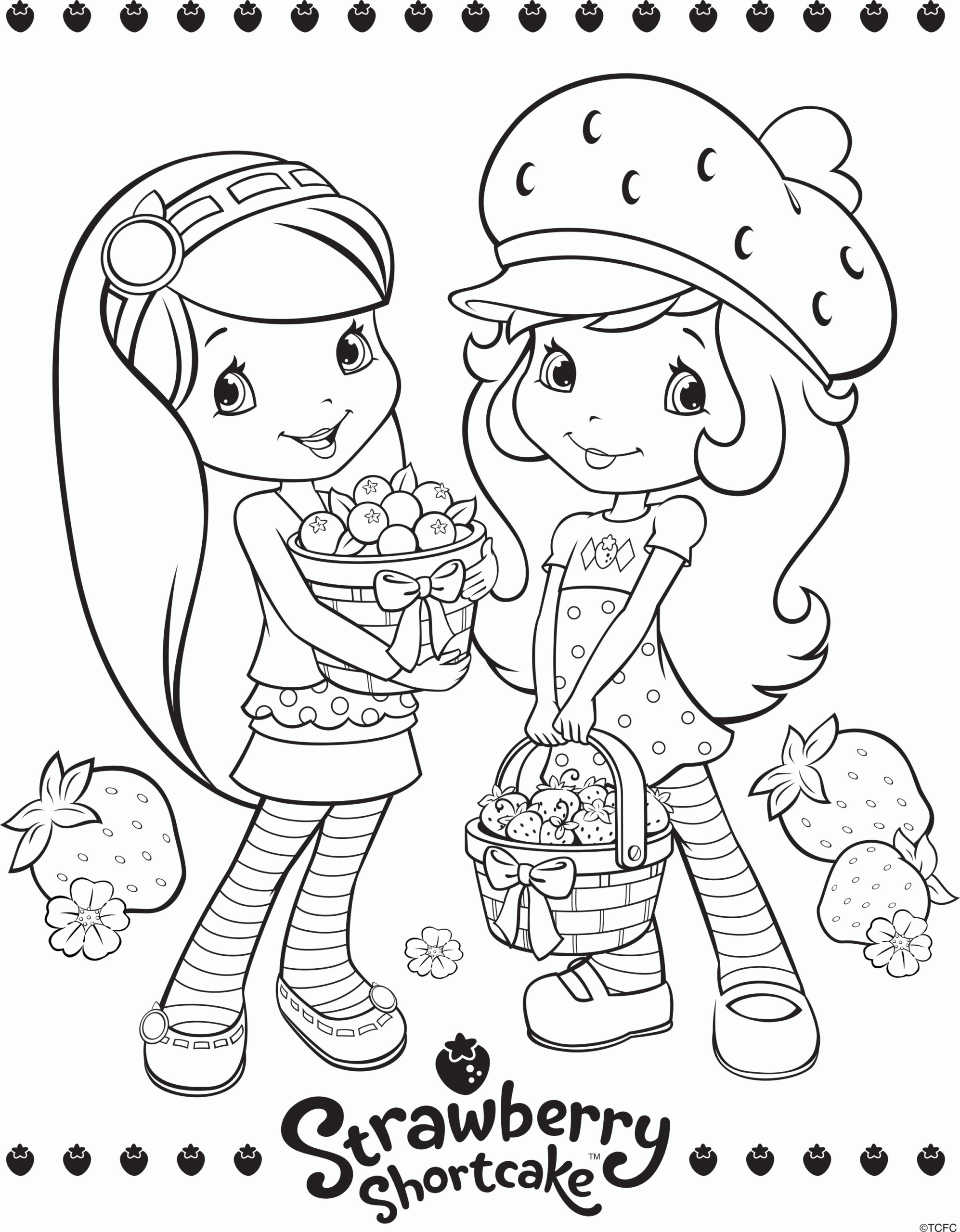 free printable strawberry shortcake coloring pages