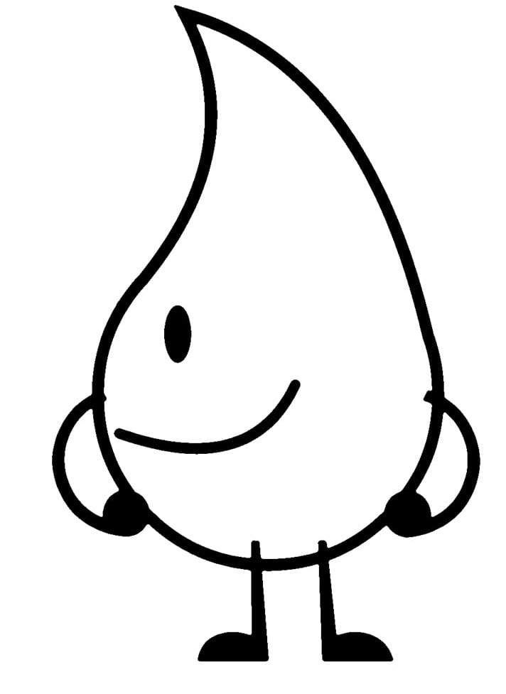 Printable Teardrop From Battle For Dream Island Coloring Page Free 