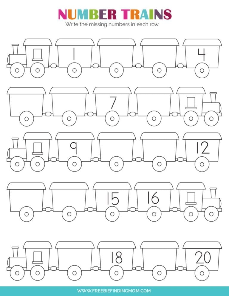 Printable Tracing Numbers Worksheets For Kindergarten