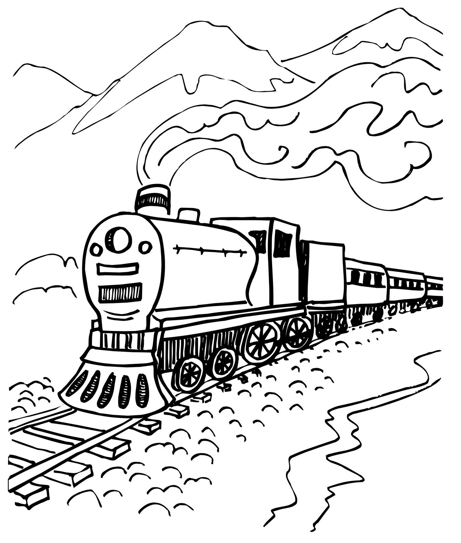 Printable Train Pictures To Color