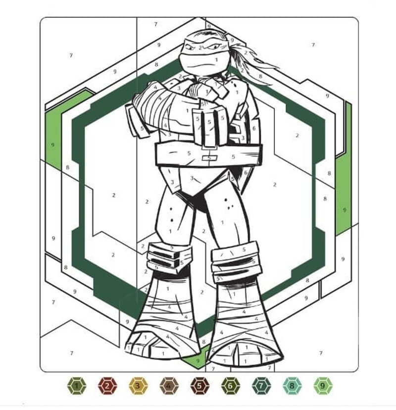 Printable Turtle Color By Number Download Print Now 