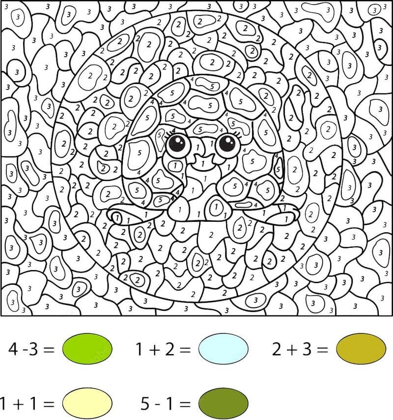 Printable Turtle Color By Number Download Print Now