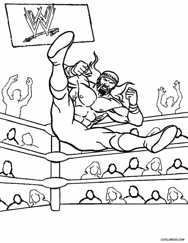 Printable Wrestling Coloring Pages For Kids