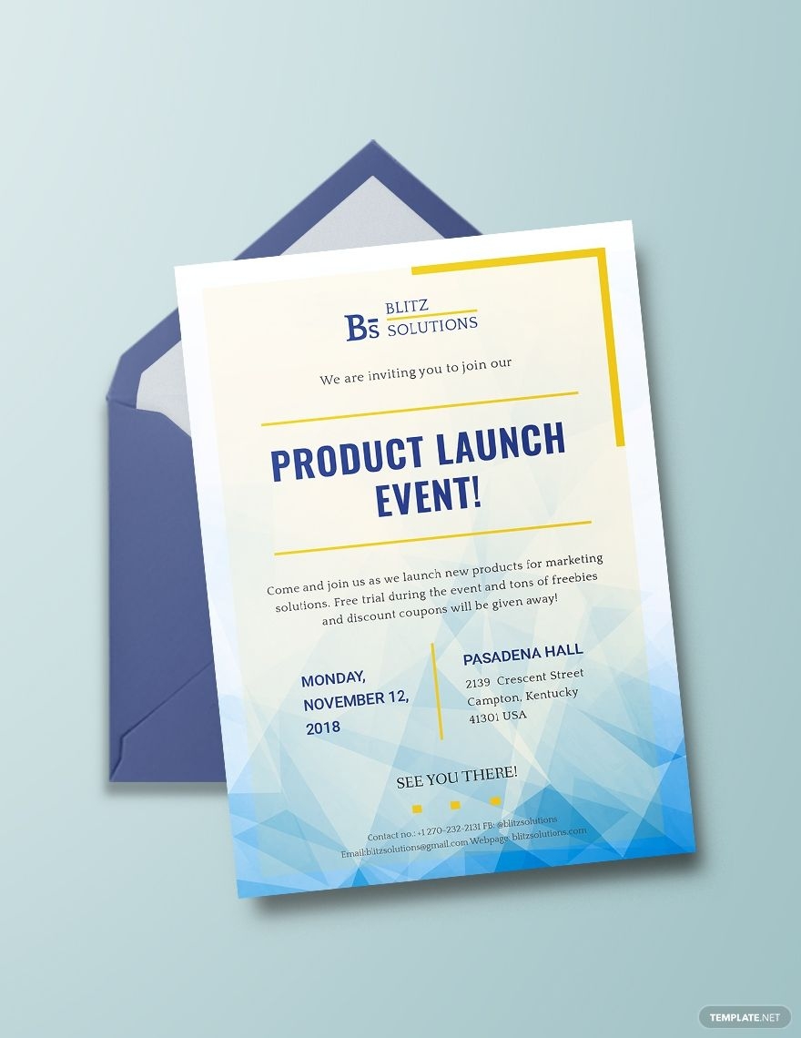 Product Launch Event Invitation Template Download In Word 