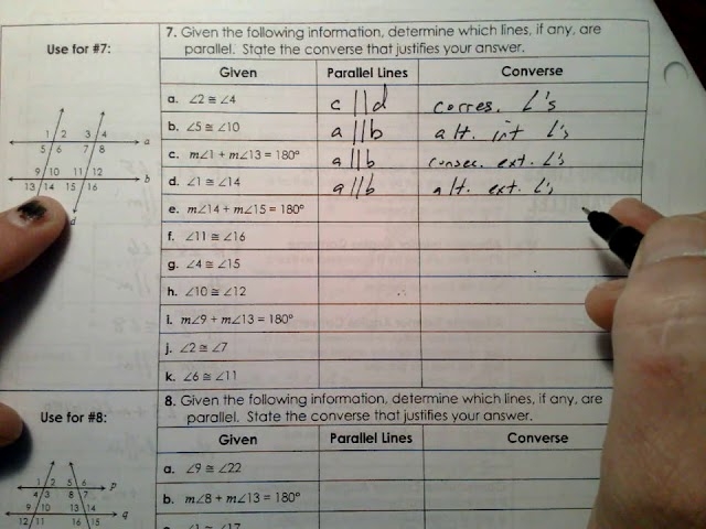 Proving Lines Are Parallel With Algebra Worksheets Library
