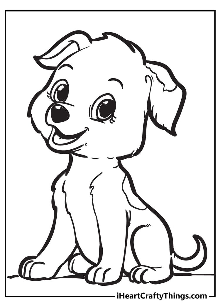 Puppy Coloring Page Printable Printable Sight Words List