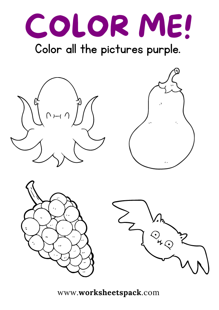 Purple Coloring Pages Printable Purple Printable Free Picture 