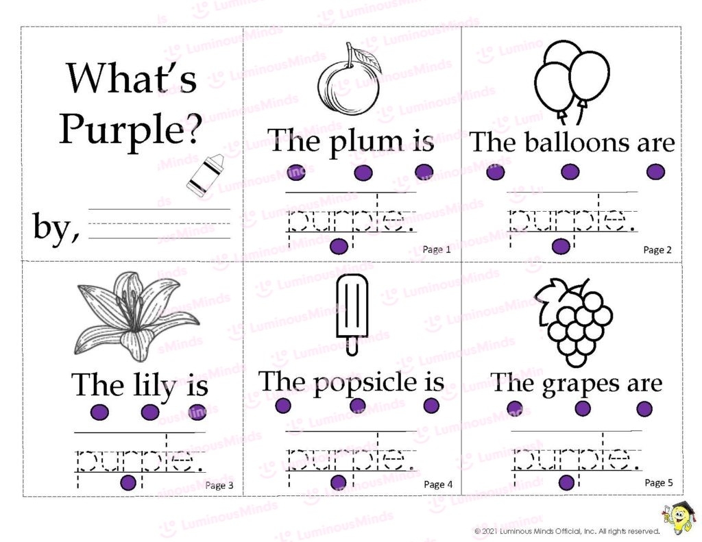 Purple Colour Worksheet Worksheets Library