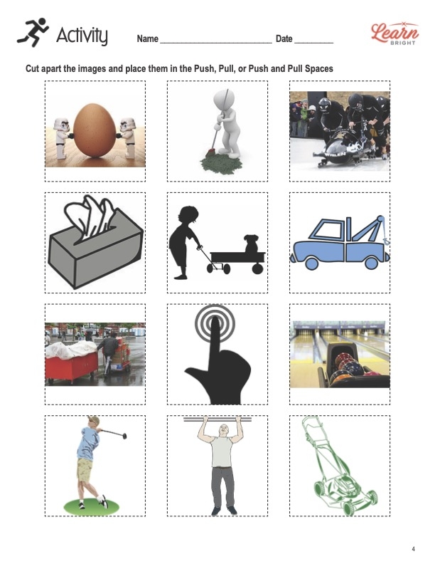 push or pull worksheet