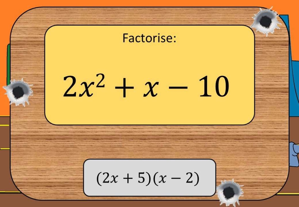 quadratic factorisation worksheet