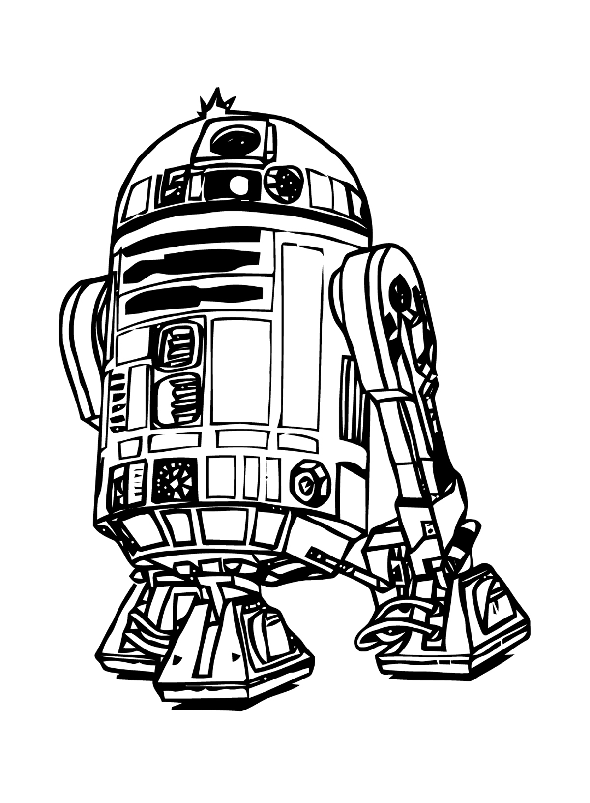 R2D 2 Star Wars Kids Coloring Pages