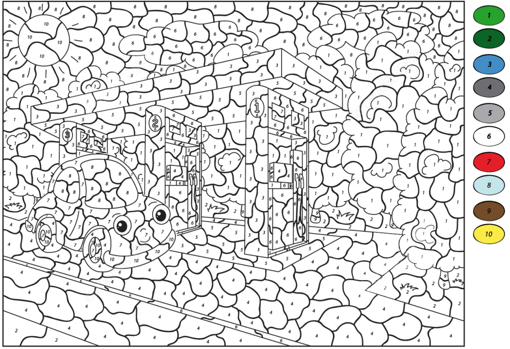 Race Car Color By Number Download Print Now 