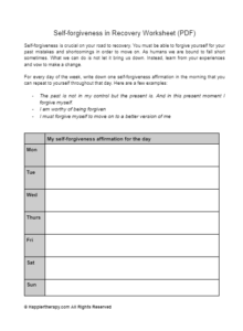radical forgiveness worksheet