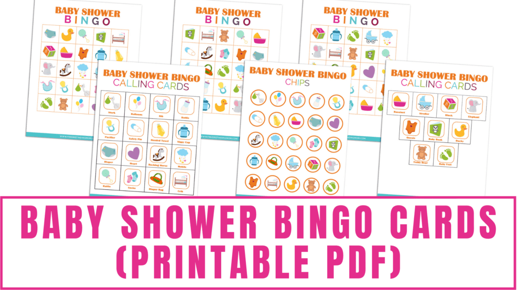 40 printable baby shower bingo cards