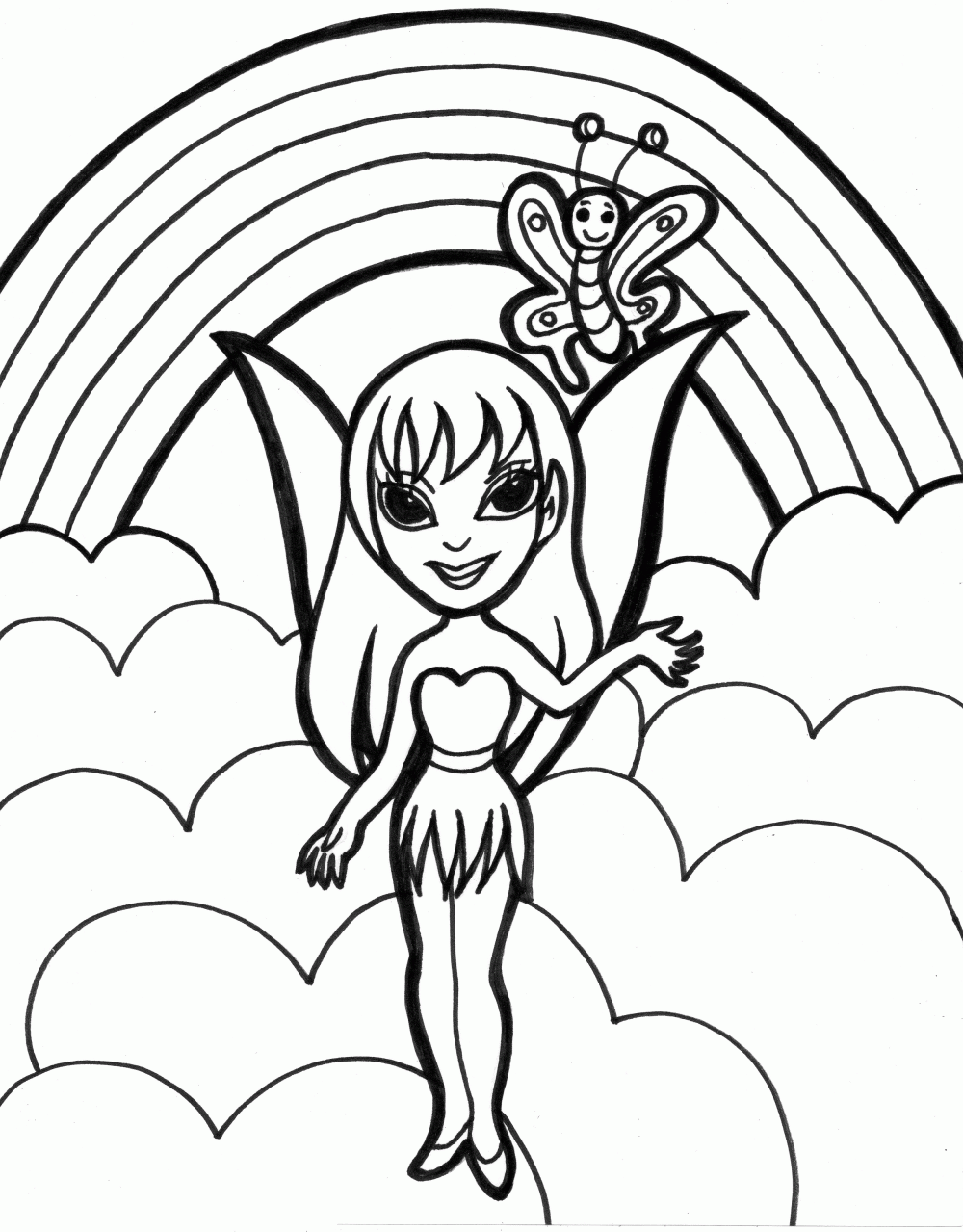 Rainbow Coloring Pages Birthday Printable