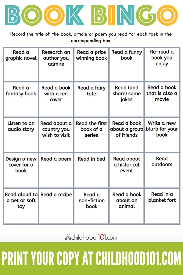 Reading Book BINGO Printable Reading Game Descubra A Emo o De 