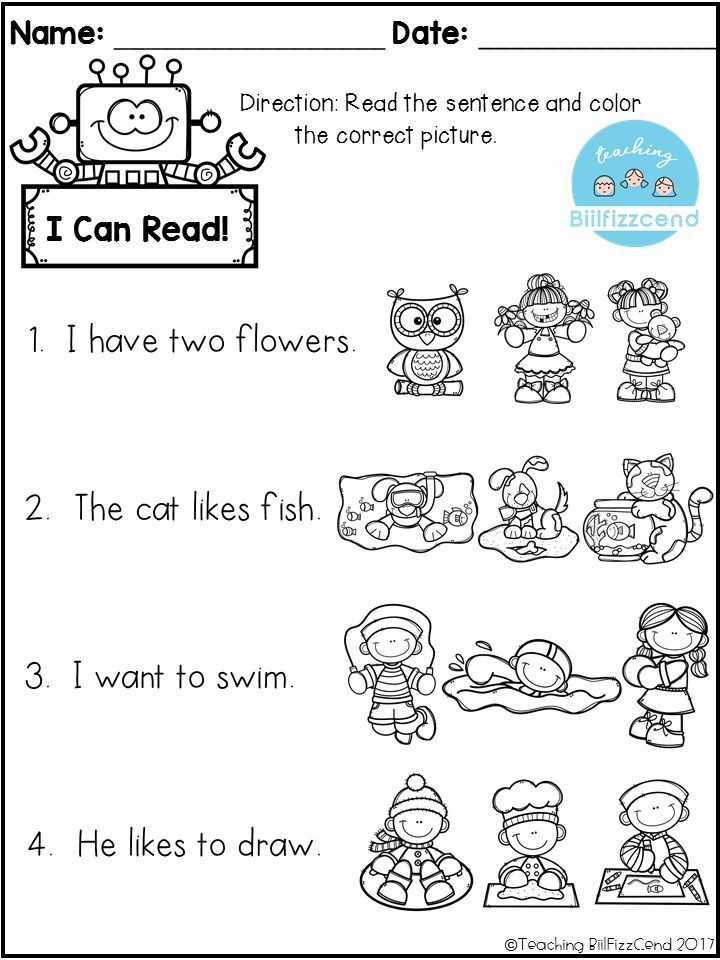 Reading Pre K Worksheets