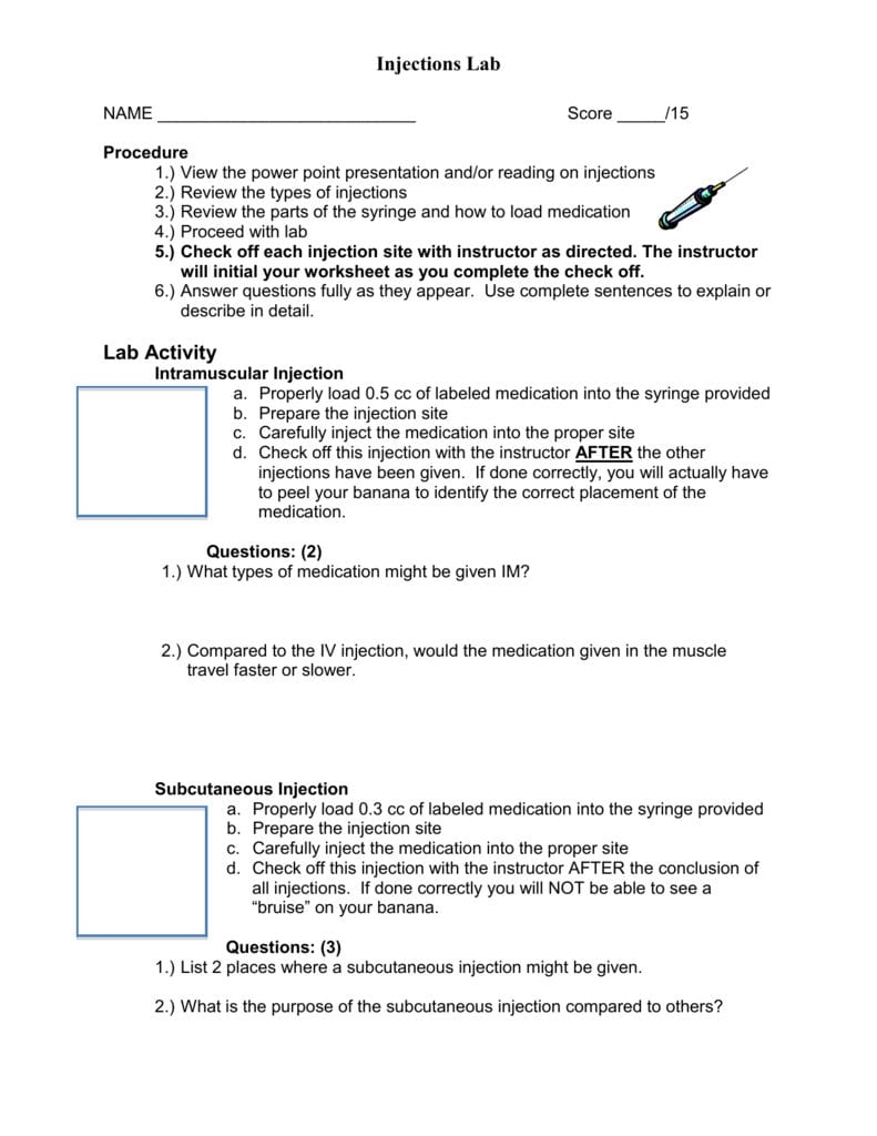 Reading Syringes Worksheet Db excel
