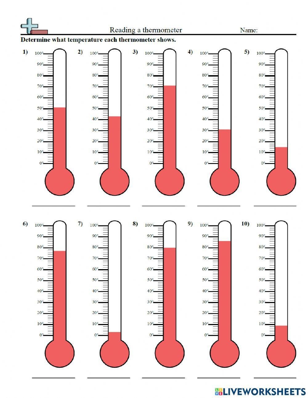 Reading Thermometer Worksheet Worksheets Library
