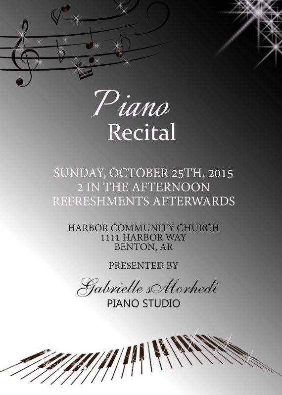 Recital Invitation Template