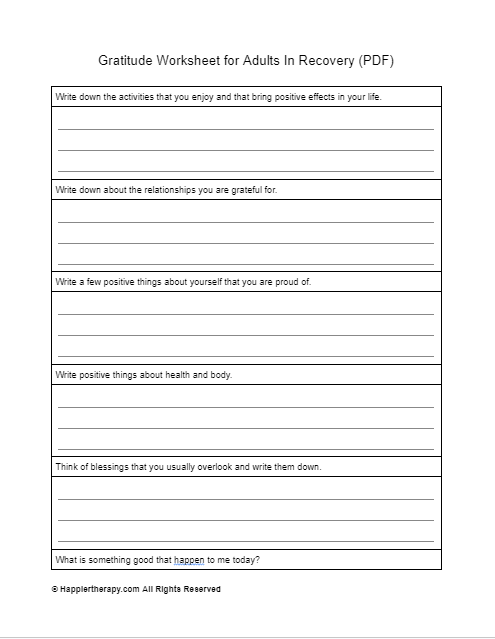 Recovery Worksheets PDF Tools For Personal Growth And Healing