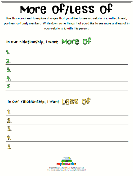 printable worksheets for couples