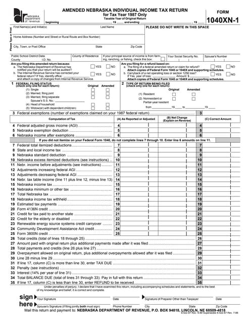 nebraska inheritance tax worksheet