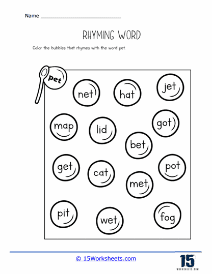 Rhyming Worksheets 15 Worksheets Worksheets Library