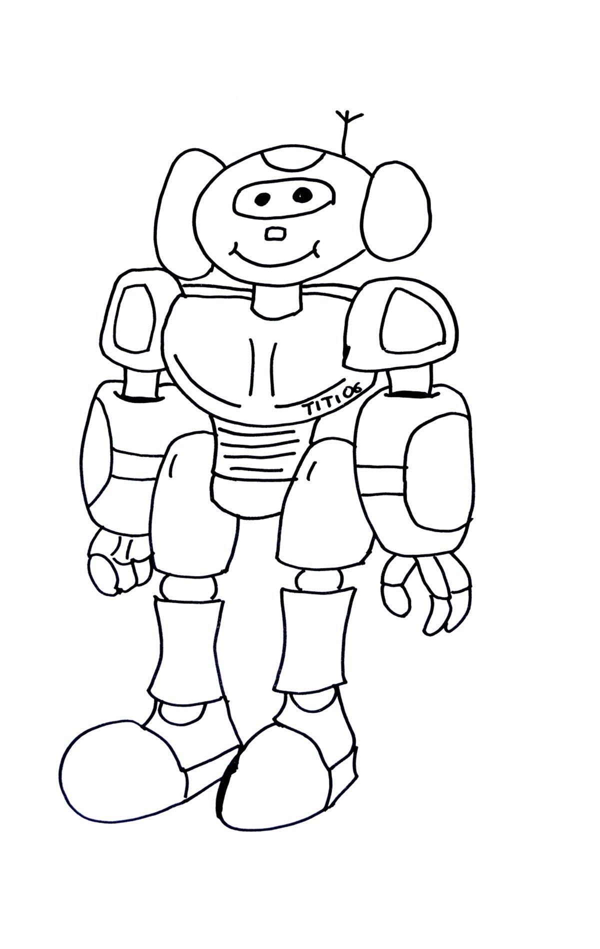 Robot Color By Number Printables